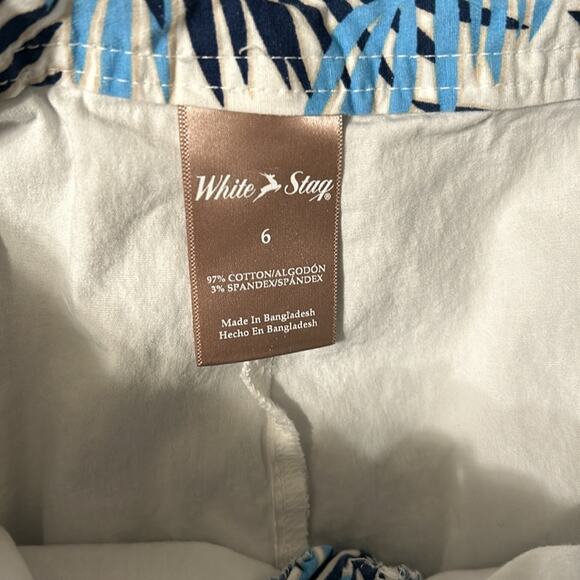 White Stag Tropical Golf Tennis Skirt Skort Blue White  Colors Size 6 - Picture 6 of 6